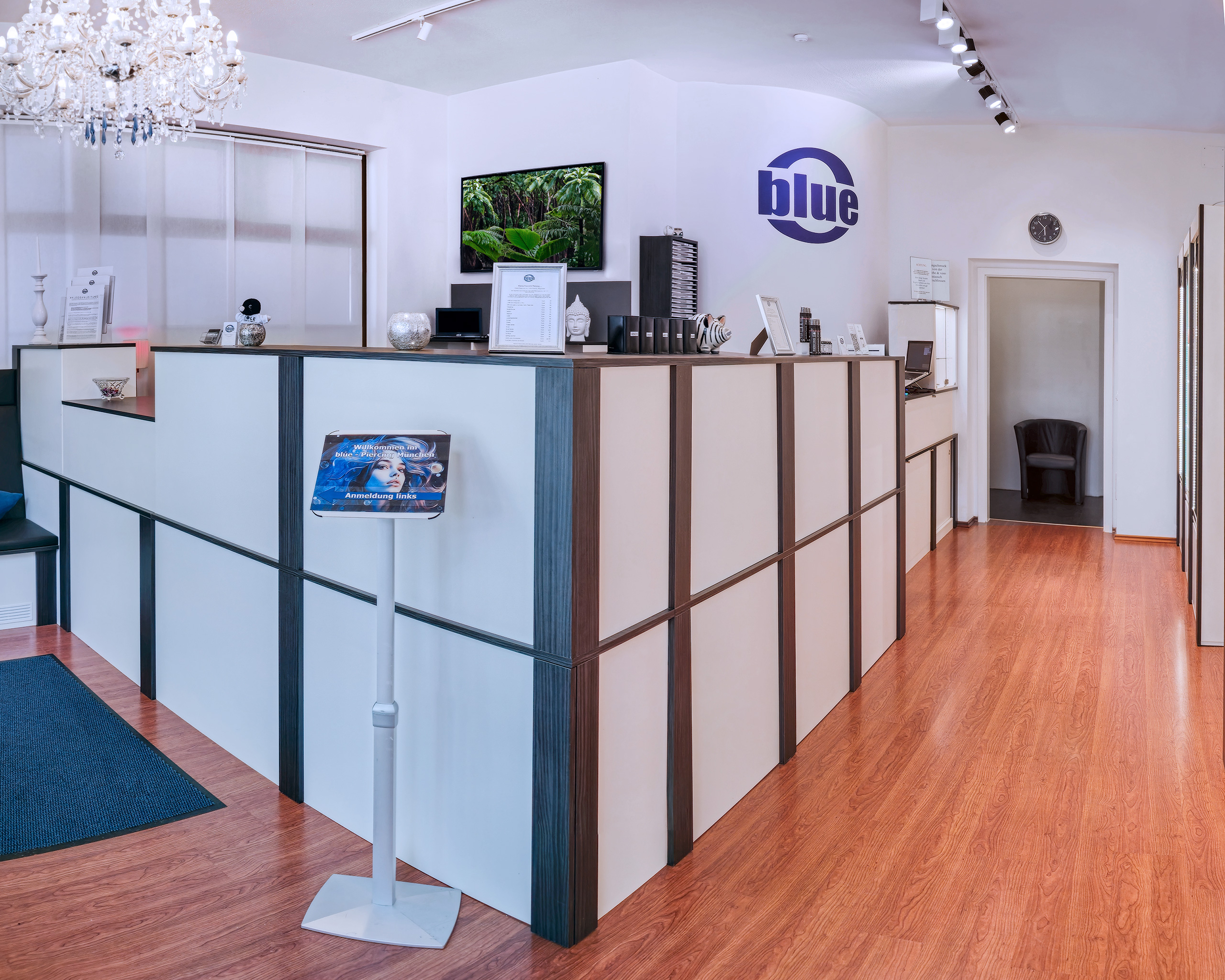 Piercingstudio Empfang